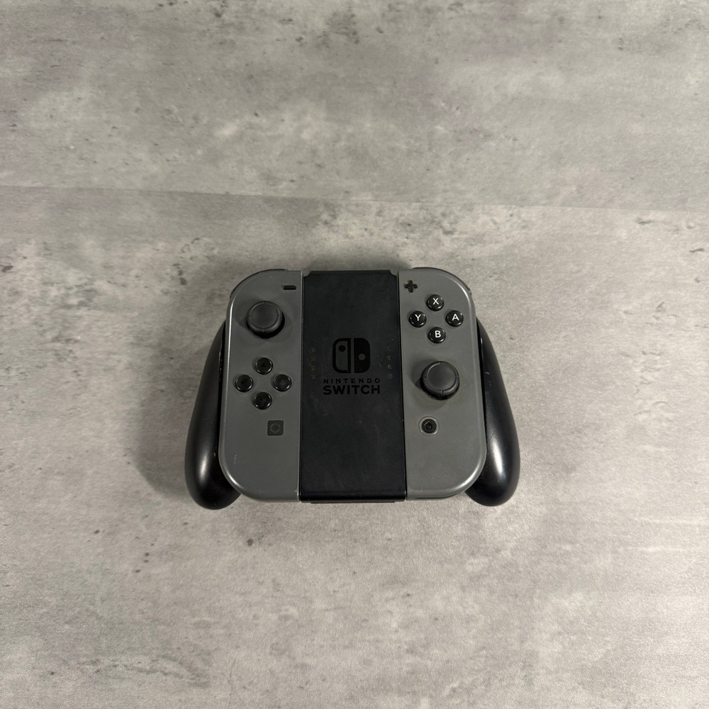 Nintendo JoyCon Comfort Grip Controller Accessory Gray HAC-011 L+R Tested & Work